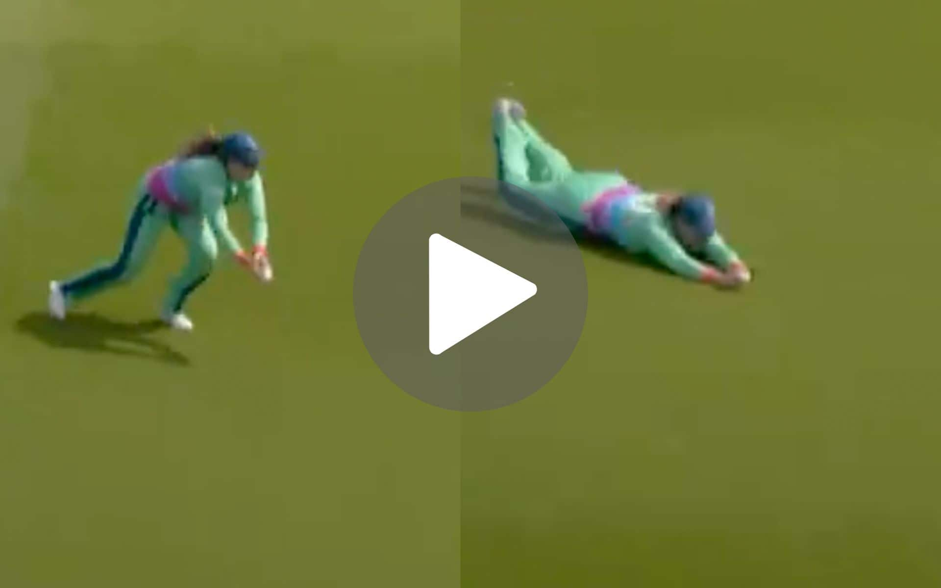 [Watch] Amanda Wellington Flies Like A Jet To Take The Catch Of The Hundred 2024